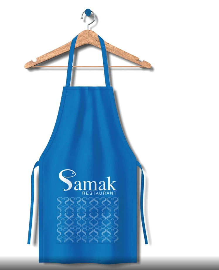 Samak Restaurant branded staff apron
