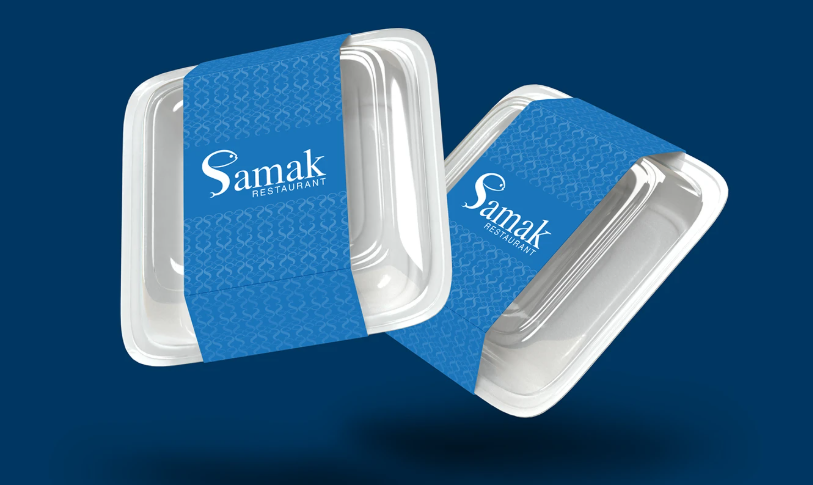 Samak Restaurant branded takeaway containers