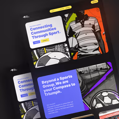 Landing page hero design